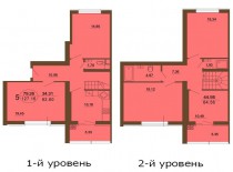 Двухуровневая квартира 127.16 м/кв - ЖК София