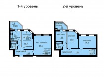 Двухуровневая квартира 141.7 м/кв - ЖК София