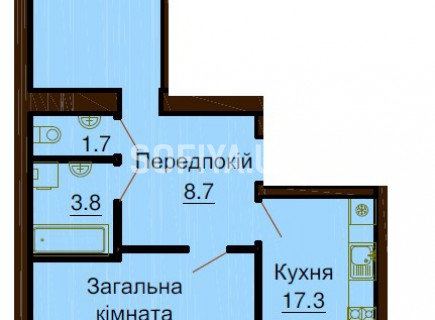 Двухкомнатная квартира 65.3 м/кв - ЖК София