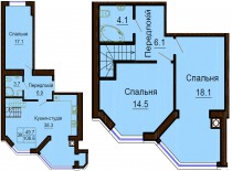 Двухуровневая квартира 108.8 м/кв - ЖК София