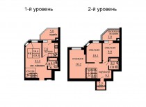 Двухуровневая квартира 103.3 м/кв - ЖК София