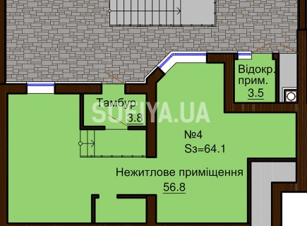 Нежилое помещение 64.1 м/кв - ЖК София