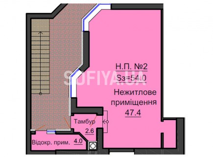 Нежилое помещение 54 м/кв - ЖК София