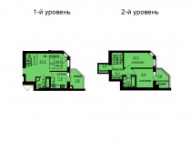 Двухуровневая квартира 86.6 м/кв - ЖК София