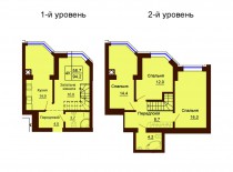 Двухуровневая квартира 94.2 м/кв - ЖК София