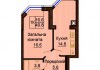 Однокомнатная квартира 40.8 м/кв - ЖК София