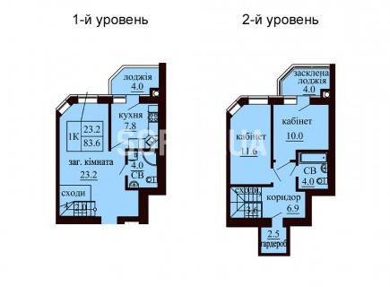Двухуровневая квартира 83.6 м/кв - ЖК София