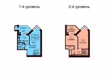 Двухуровневая квартира 95.4 м/кв - ЖК София