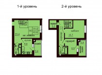 Двухуровневая квартира 93.8 м/кв - ЖК София