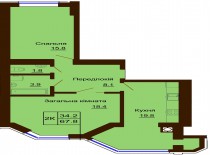 2-х-комнатная квартира 67.8 м/кв - ЖК София