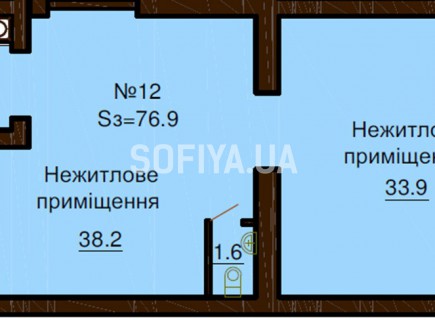  Нежилое помещение 76.9 м/кв - ЖК София