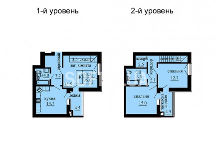 Двухуровневая квартира 95 м/кв - ЖК София