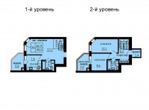 Двухуровневая квартира 86.6 м/кв - ЖК София