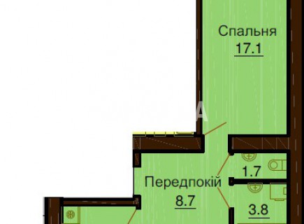 Двухкомнатная квартира 66 м/кв - ЖК София