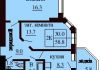 2-х комнатная квартира 58.8 м/кв - ЖК София