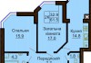 2-х комнатная квартира 61,5 м/кв - ЖК София