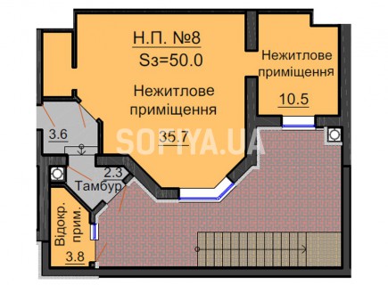 Нежилое помещение 50 м/кв - ЖК София