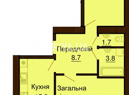 Двухкомнатная квартира 65.3 м/кв - ЖК София