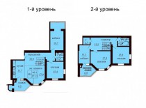 Двухуровневая квартира 171.3 м/кв - ЖК София