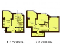 Двухуровневая квартира 96 м/кв - ЖК София