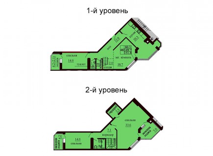 Двухуровневая квартира 151.8 м/кв - ЖК София