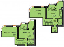 Двухуровневая квартира128,5 м/кв - ЖК София