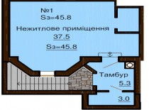  Нежилое помещение 45.8 м/кв - ЖК София