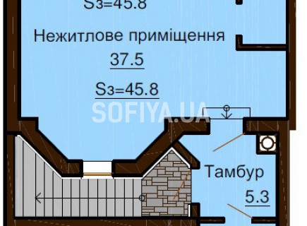  Нежилое помещение 45.8 м/кв - ЖК София