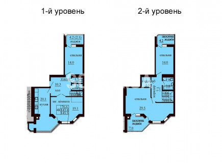 Двухуровневая квартира 145.5 м/кв - ЖК София