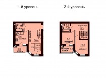 Двухуровневая квартира 76.5 м/кв - ЖК София