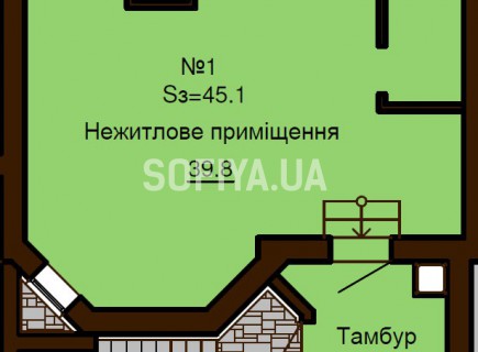 Нежилое помещение 45.1 м/кв - ЖК София