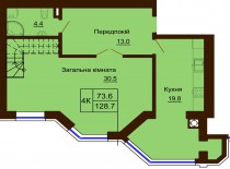 Двухуровневая квартира 128.7 м/кв - ЖК София