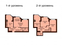 Двухуровневая квартира 114.5 м/кв - ЖК София