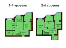 Двухуровневая квартира 114.5 м/кв - ЖК София