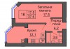 Однокомнатная квартира 37.6 м/кв - ЖК София