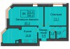 Двухкомнатная квартира 58,2 м/кв - ЖК София