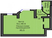 Нежилое помещение 48,6 м/кв - ЖК София