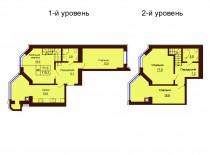 Двухуровневая квартира 115.2 м/кв - ЖК София