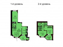 Двухуровневая квартира 117.1 м/кв - ЖК София