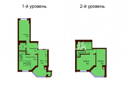 Двухуровневая квартира 117 м/кв - ЖК София