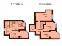 Двухуровневая квартира 96.3 м/кв - ЖК София