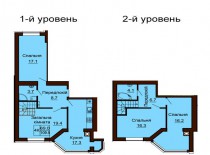 Двухуровневая квартира 109.5 м/кв - ЖК София