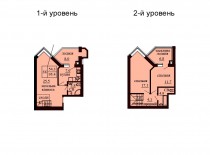 Двухуровневая квартира 95.4 м/кв - ЖК София