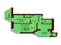 2-х комнатная квартира 60.1 м/кв - ЖК София