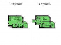 Двухуровневая квартира 86.6 м/кв - ЖК София