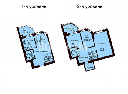 Двухуровневая квартира 110 м/кв - ЖК София