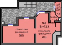 Нежилое помещение 72,3 м/кв - ЖК София