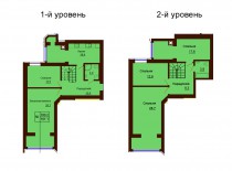 Двухуровневая квартира 151.1 м/кв - ЖК София