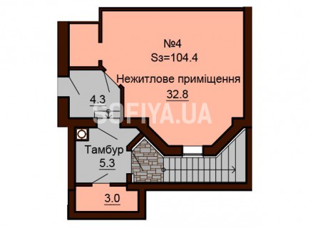Нежилое помещение 104.4 м/кв - ЖК София