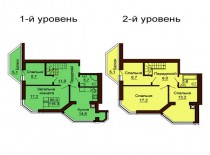 Двухуровневая квартира 116.3 м/кв - ЖК София